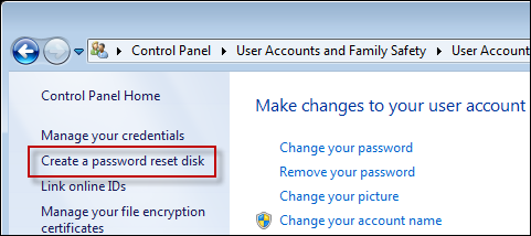 windows vista password reset disk