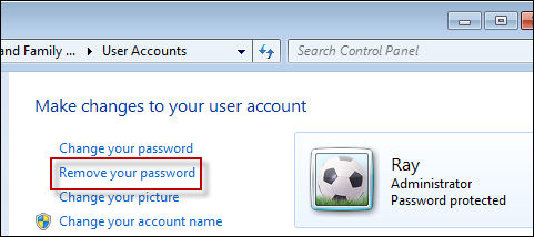 remove Vista password
